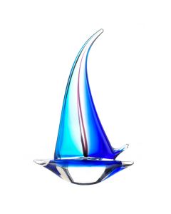 SAILOR BOAT ART GLASS STATUE